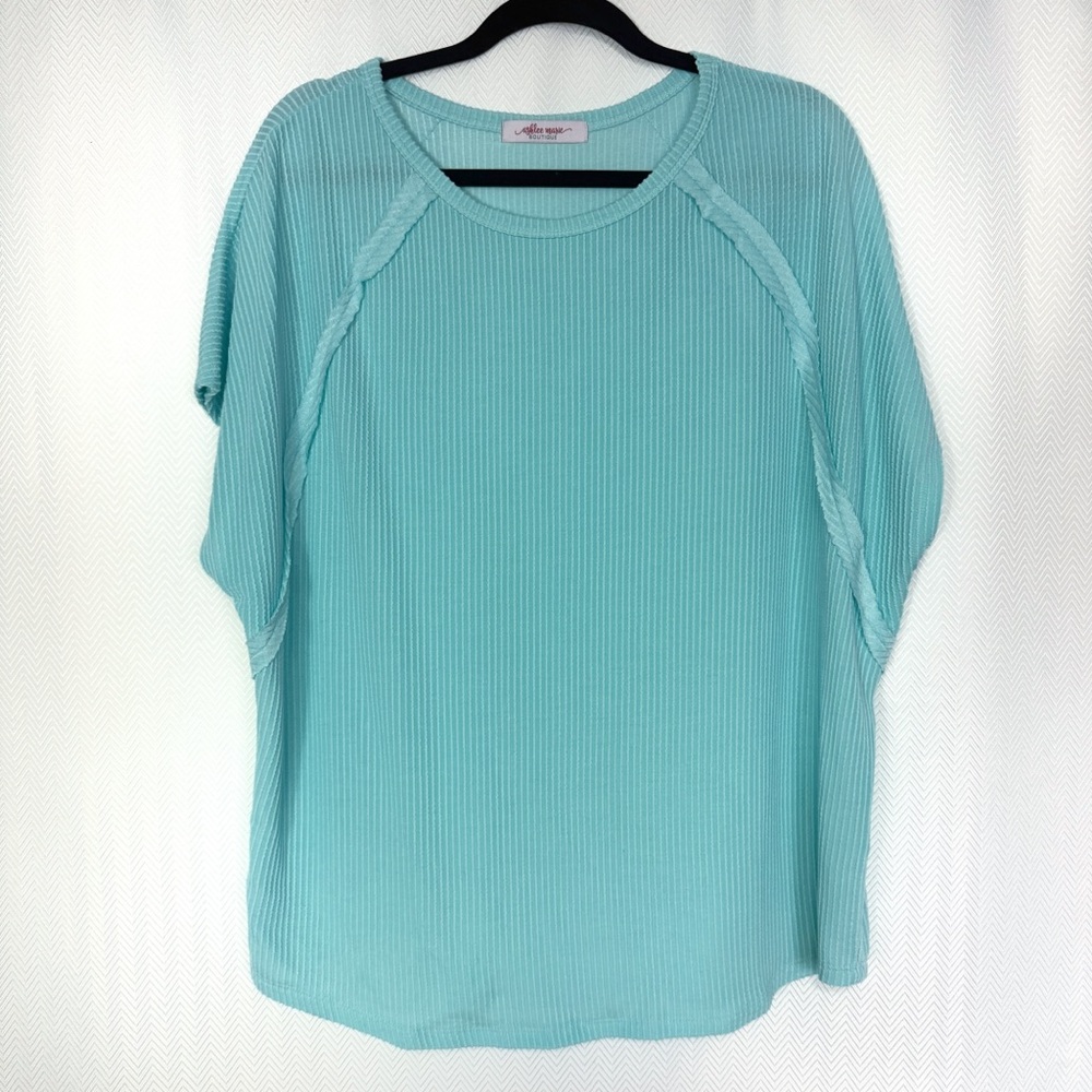 Ashlee Marie Boutique Ribbed Top Size 2X